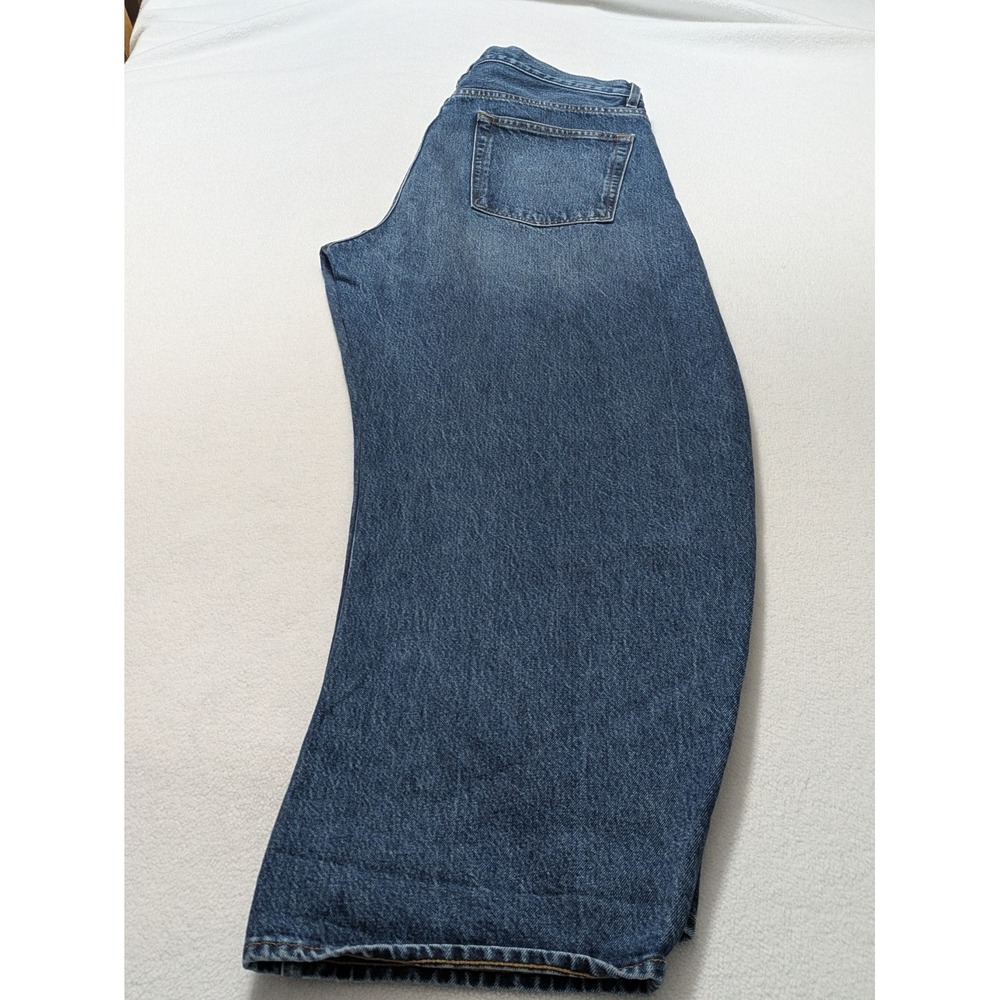 FRAME The Bubble Barrel Leg High Waist Curved Leg Jeans Blue Denim 31 - Picture 5 of 12